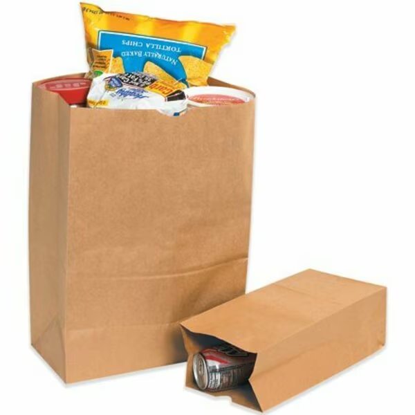 6 5/16 x 4 1/8 x 13-3/8'' Kraft Grocery Bags, 500PK, Bsc Preferred, Mfr#: S-7085